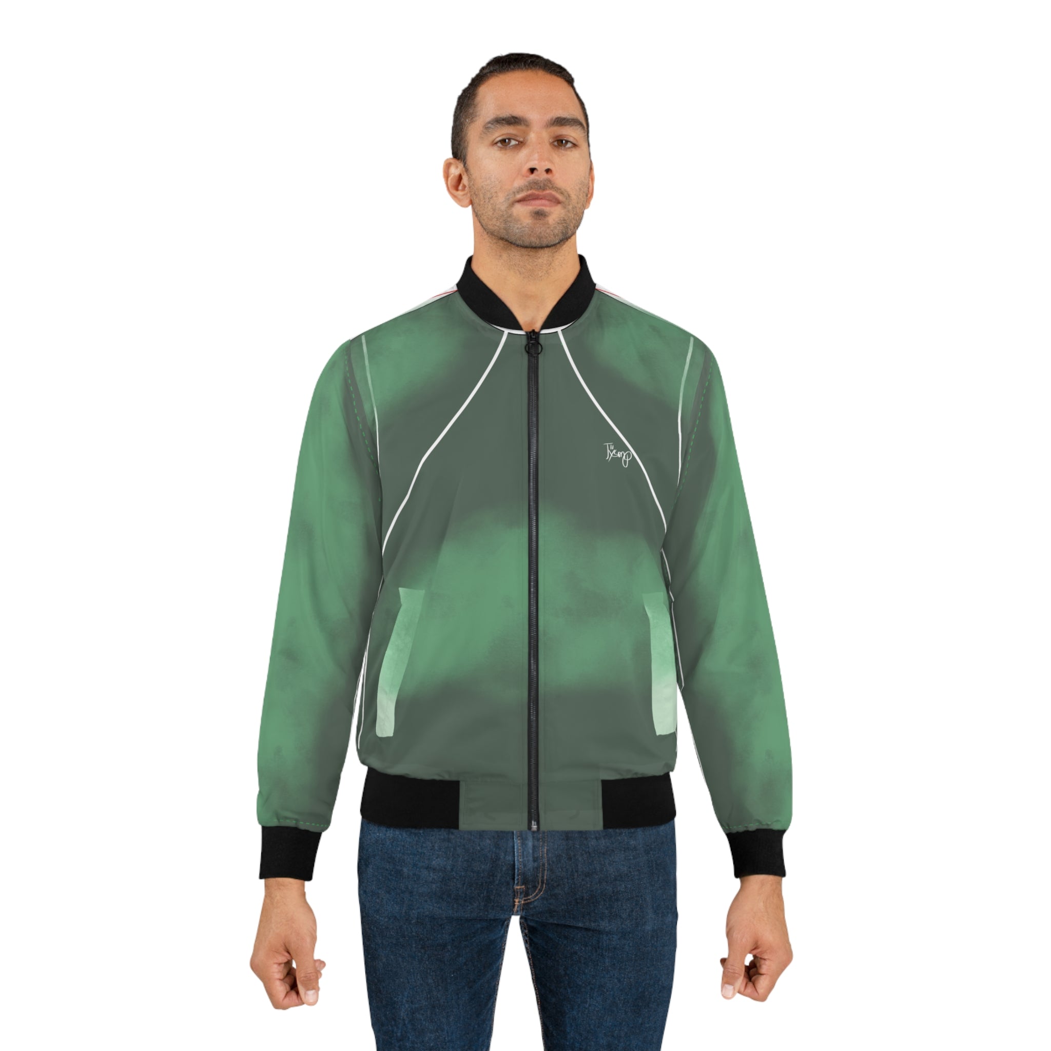 Tÿsmp Green Aurora Bomber Jacket