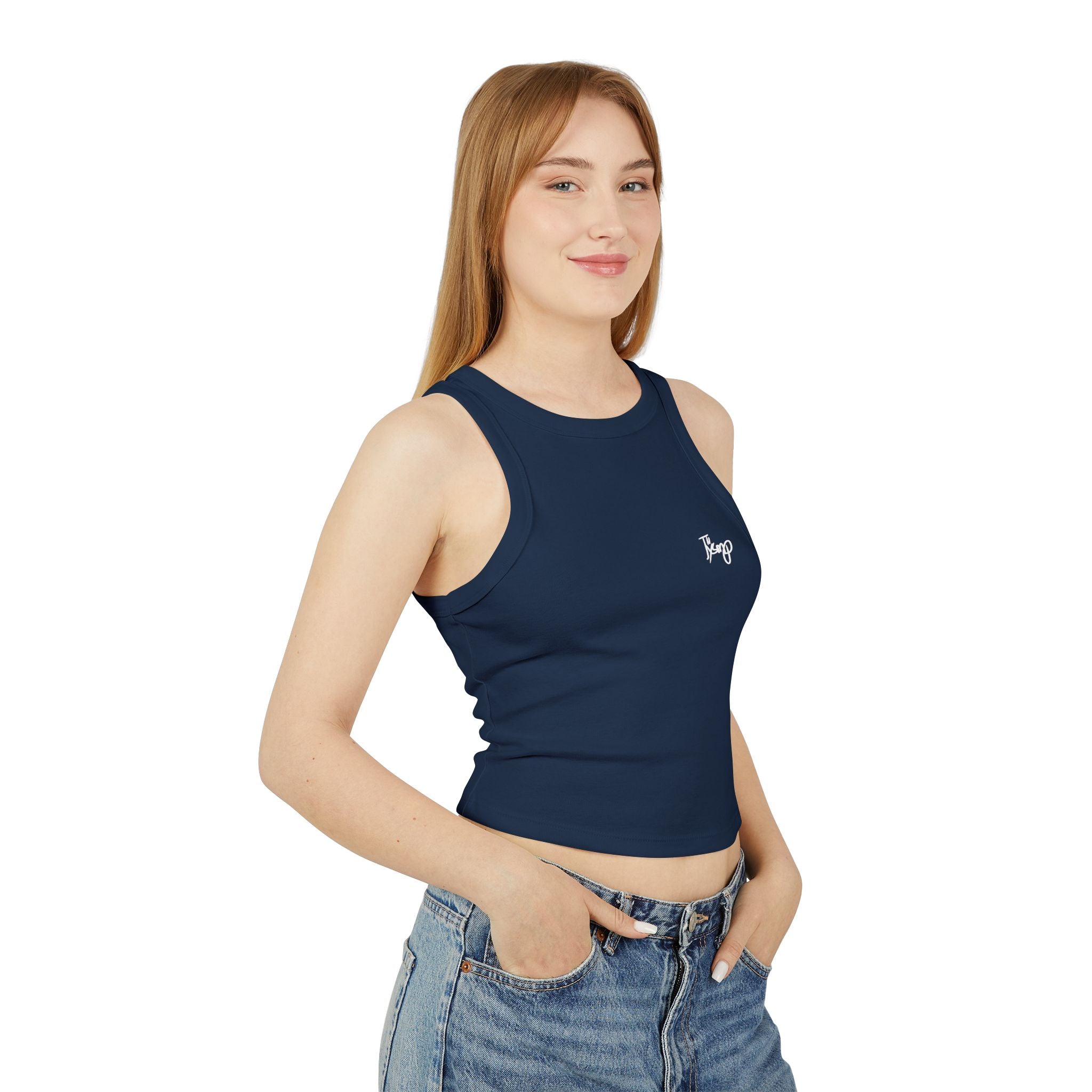 Tÿsmp Womans Tank-Top Navy Blue
